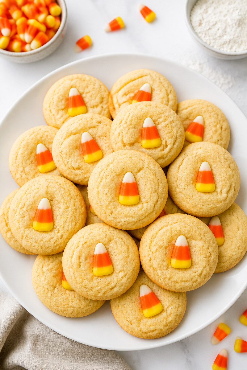 Halloween Candy Corn Sugar Cookie
