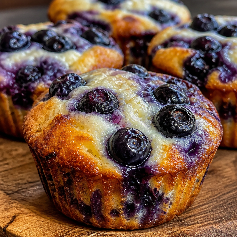 Healthy Protein-Packed Blueberry Cottage Cheese Muffins
