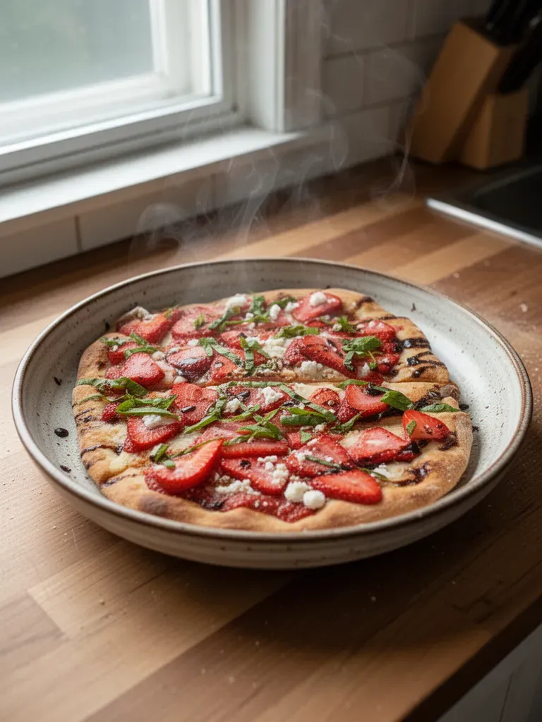 Balsamic Strawberry Flatbread