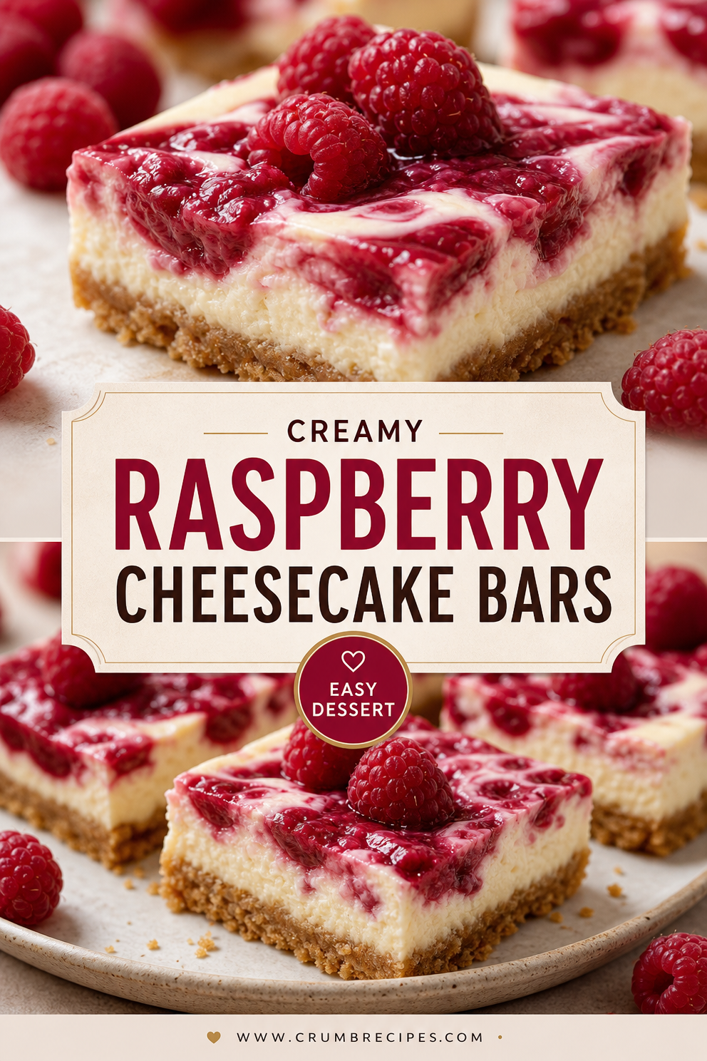 Raspberry Cheesecake Bars: Easy Dessert Recipe