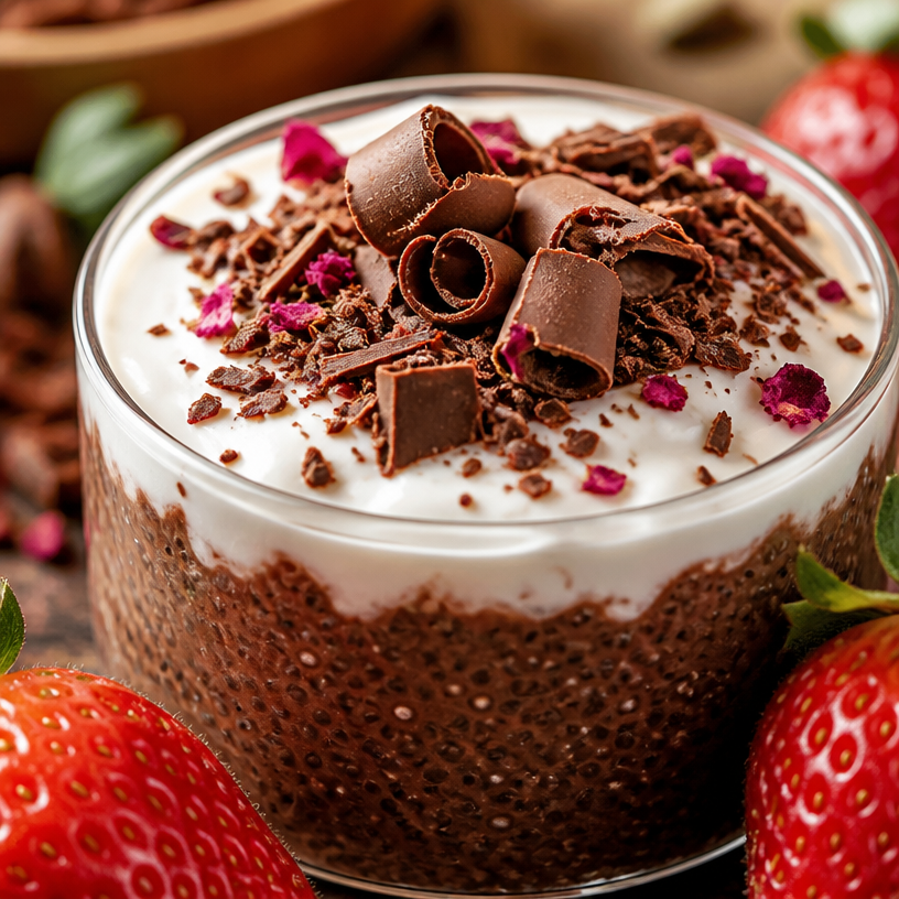 Pudding de Chia au Chocolat Végétalien