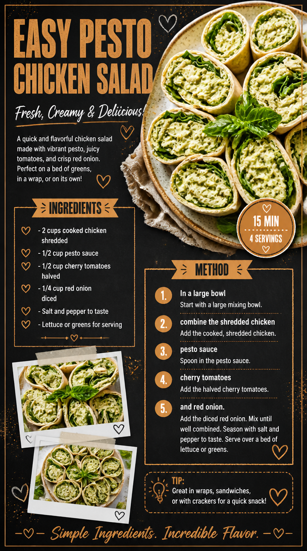 Easy Pesto Chicken Salad