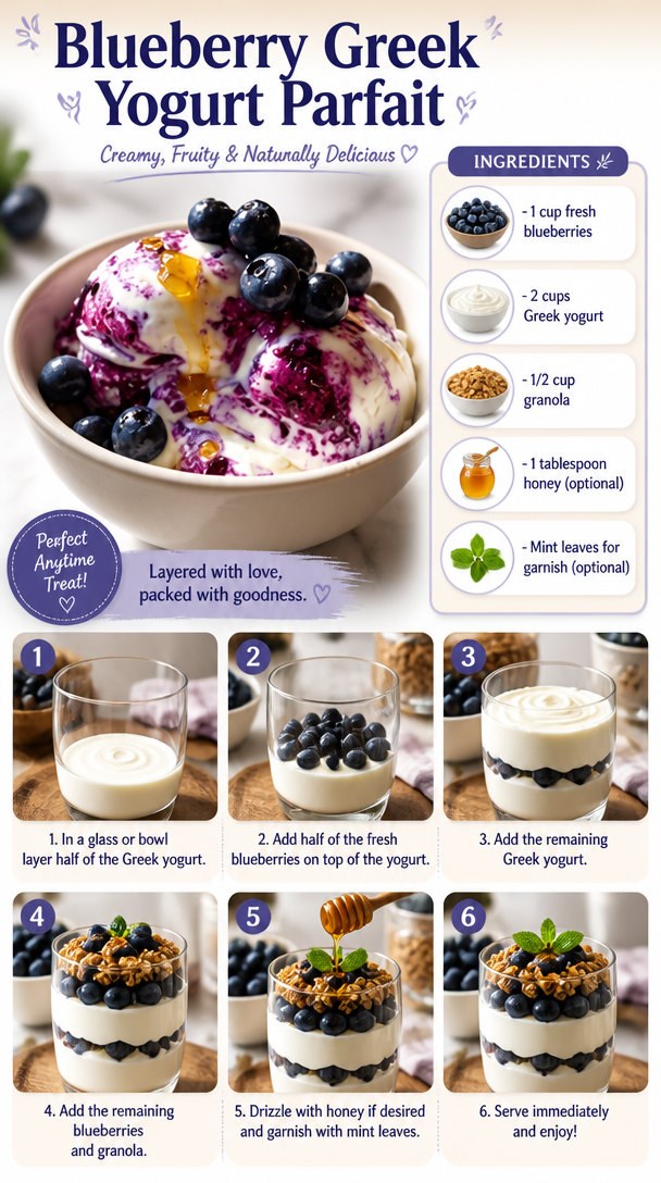 Blueberry Greek Yogurt Parfait