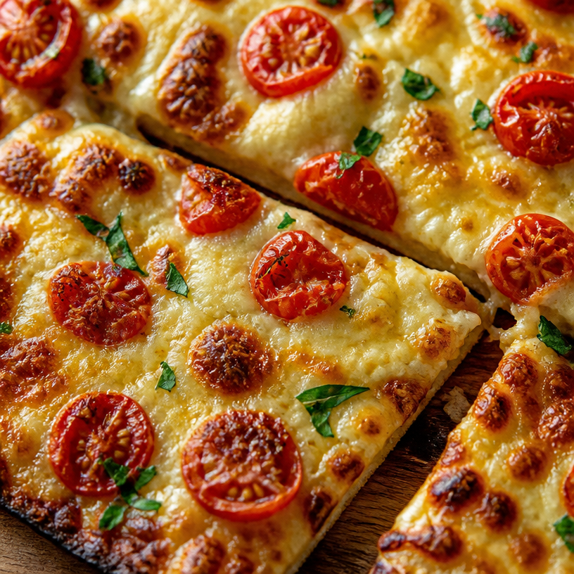 High-Protein Cottage Cheese Flatbread Pizza
