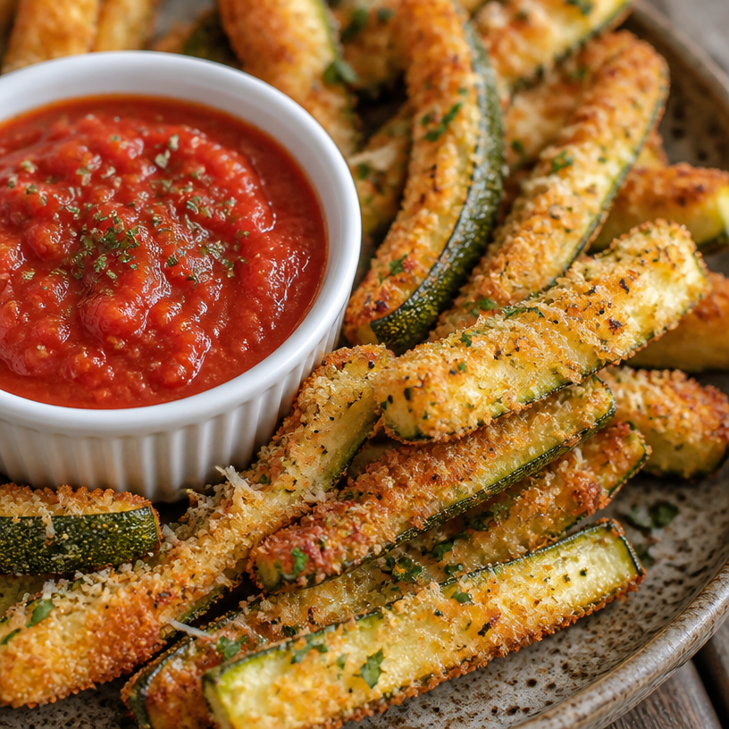 Crispy Baked Parmesan Zucchini Fries
