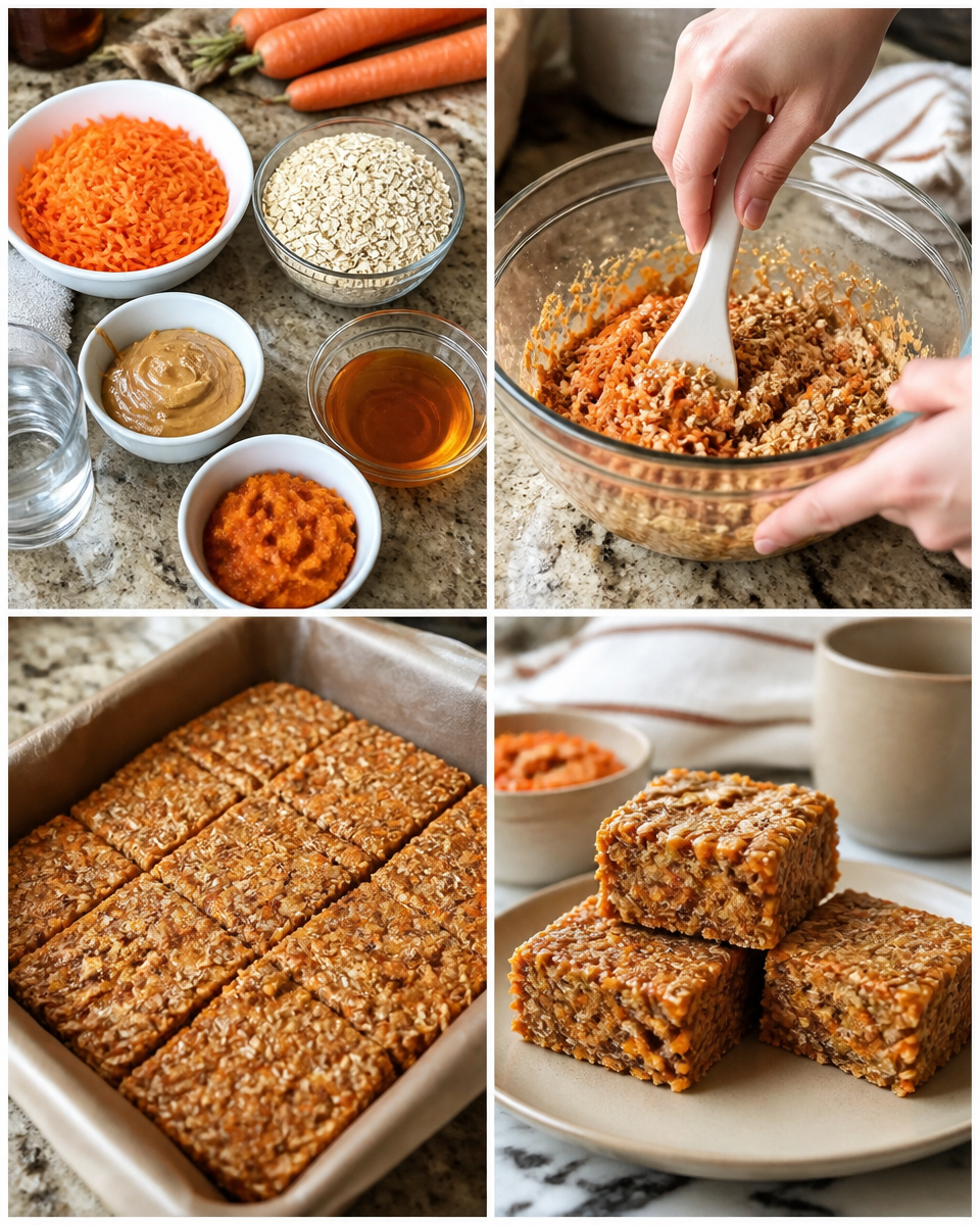 Healthy Homemade Carrot & Oat Bars