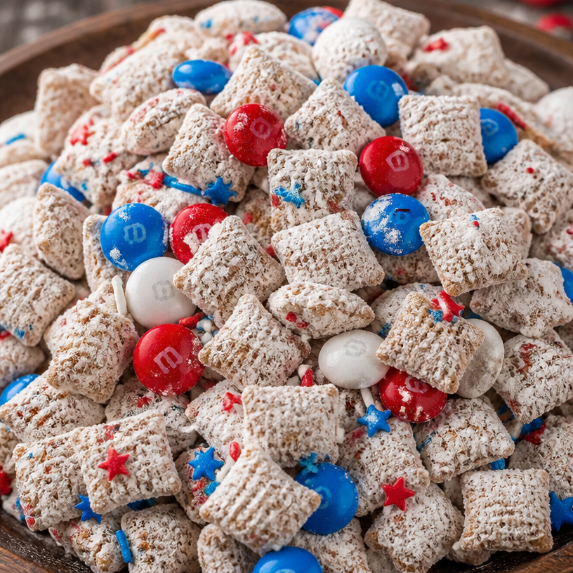 Patriotic Muddy Buddies