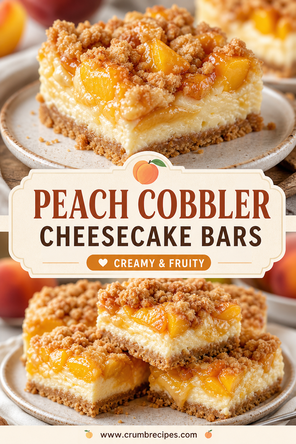 Peach Cobbler Cheesecake Bars Recipe Peach Cobbler Cheesecake Peach Cobbler Cheesecake Bars Recipe