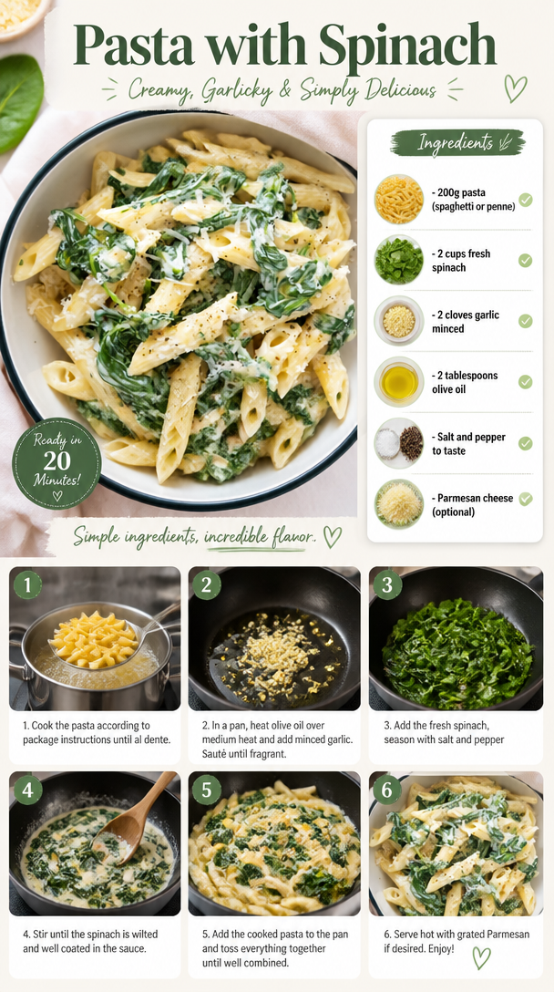 Pasta with Spinach