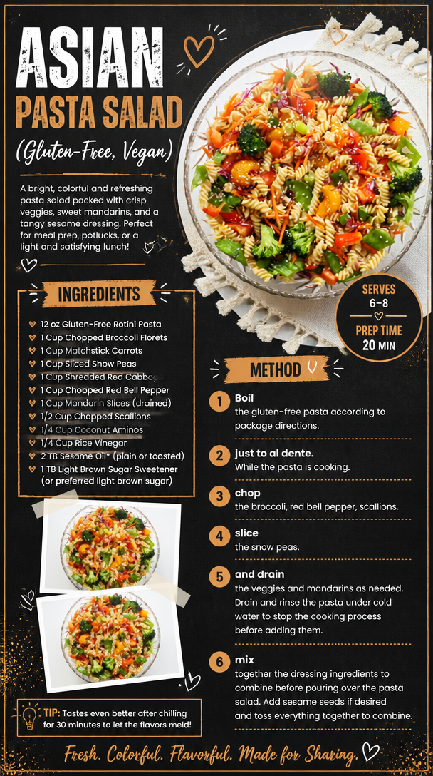 Asian Pasta Salad (Gluten-Free, Vegan)