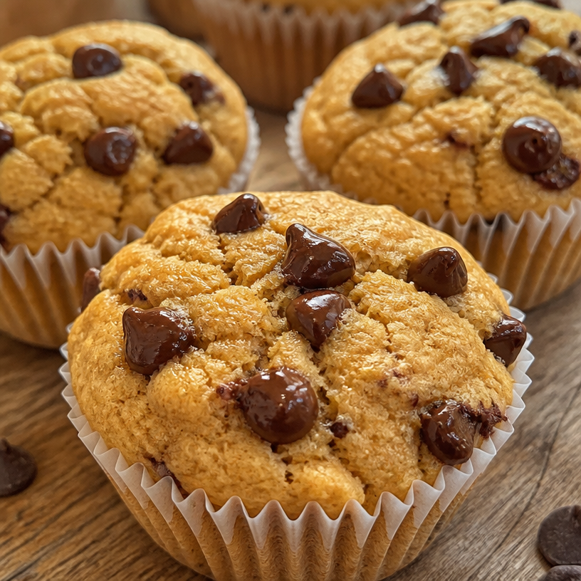 Fluffy Peanut Butter Chickpea Muffins