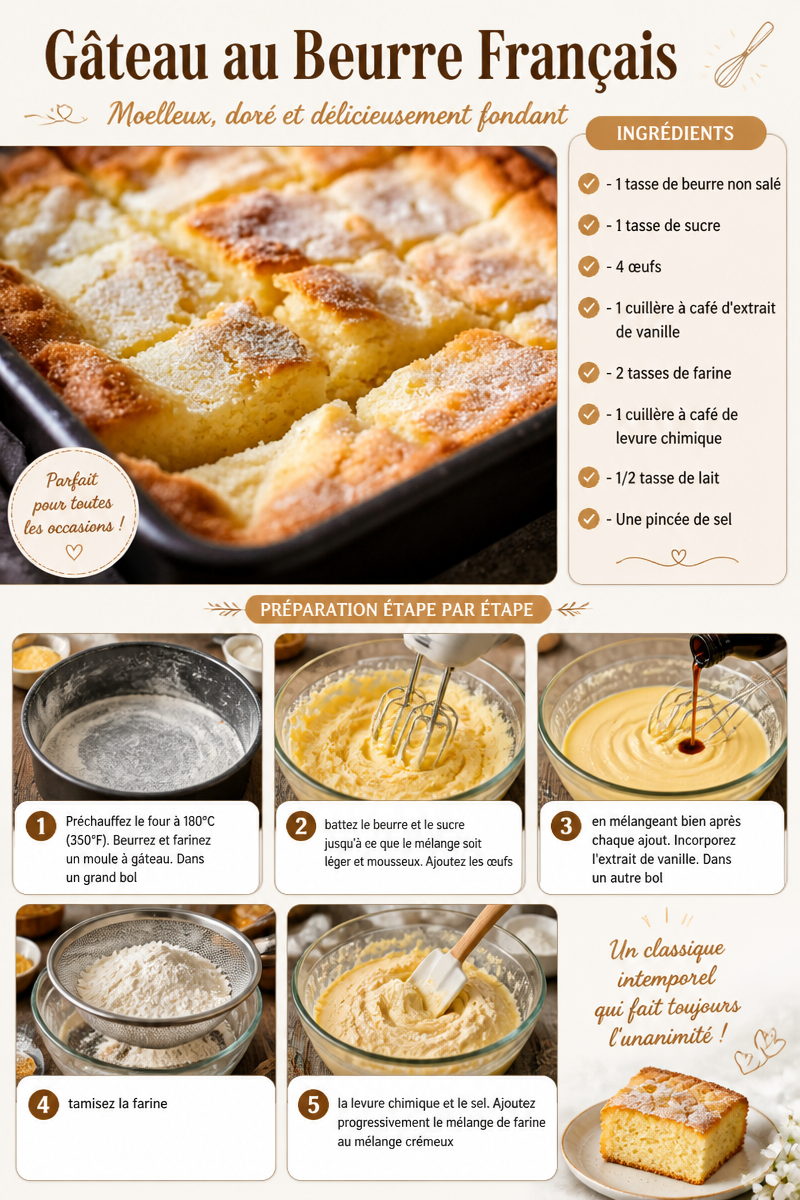 Gâteau au Beurre Français