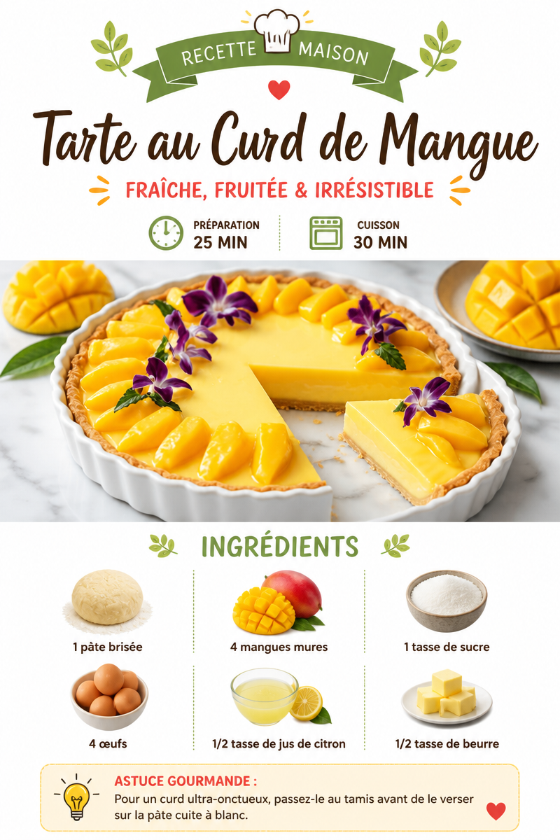 Tarte au Curd de Mangue