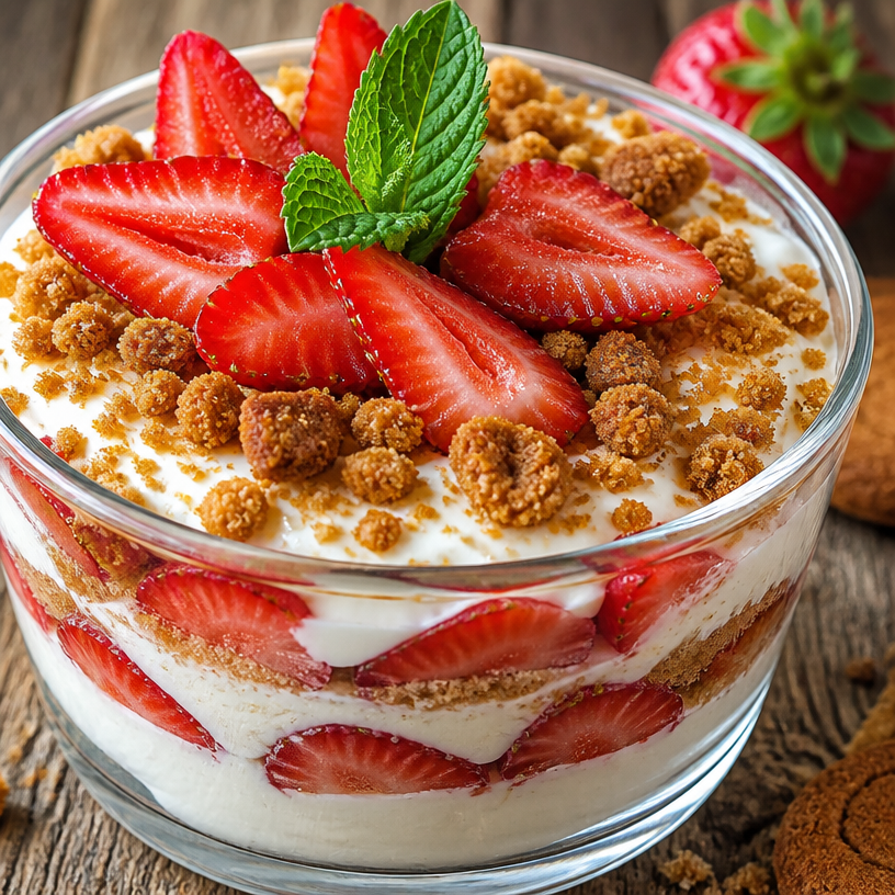 Tiramisu aux Fraises et Spéculoos