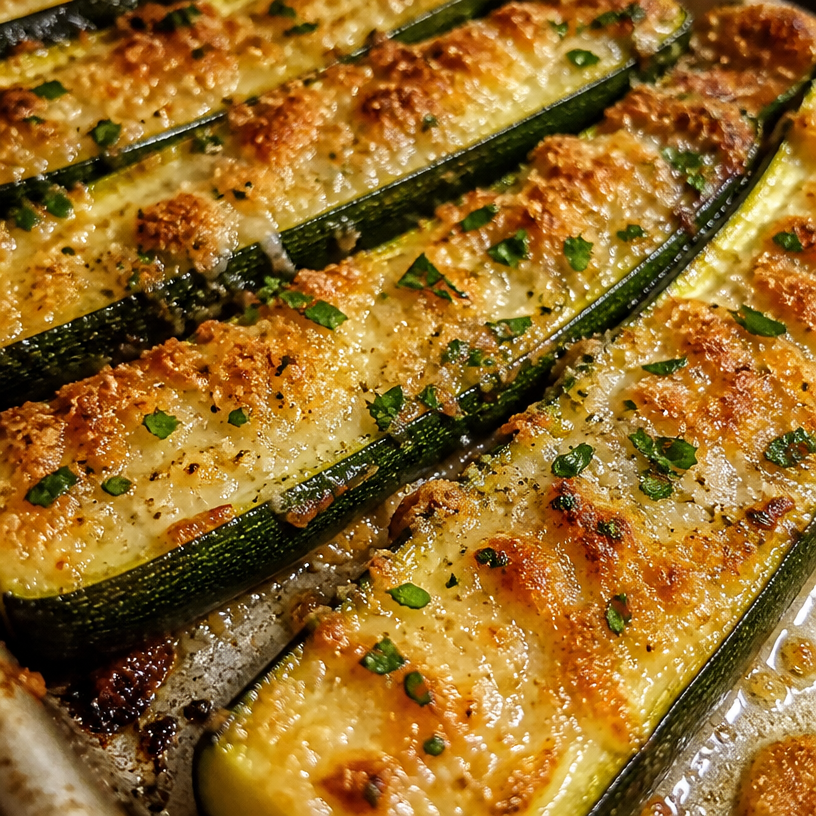 Easy Baked Parmesan Zucchini