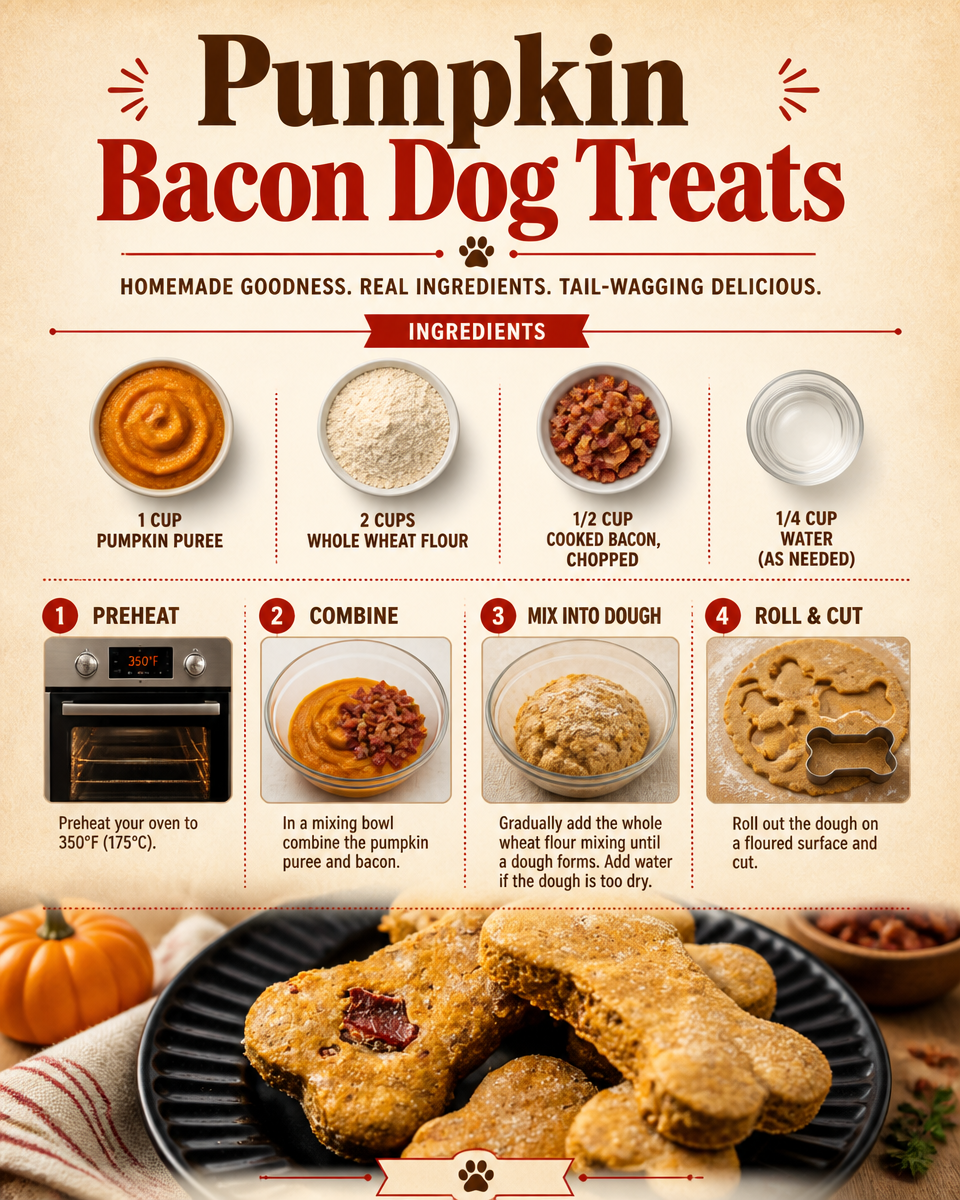 Pumpkin Bacon Dog Treats