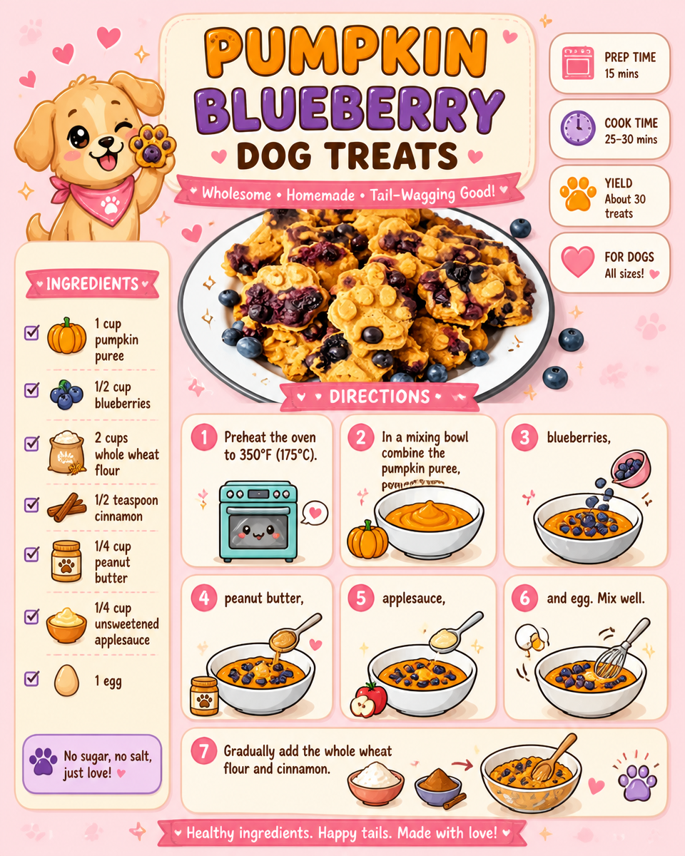 Pumpkin Blueberry Dog Treats