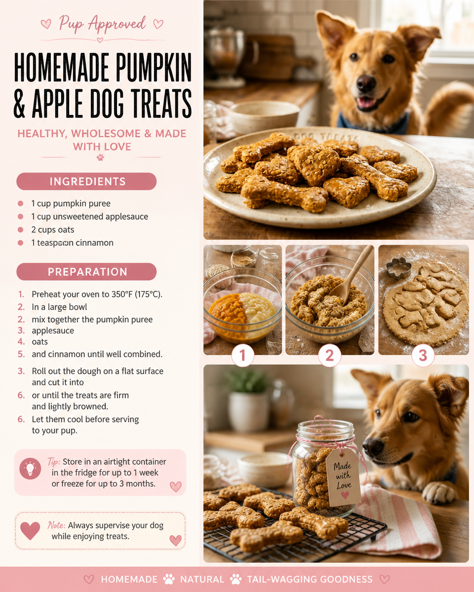 Homemade Pumpkin & Apple Dog Treats
