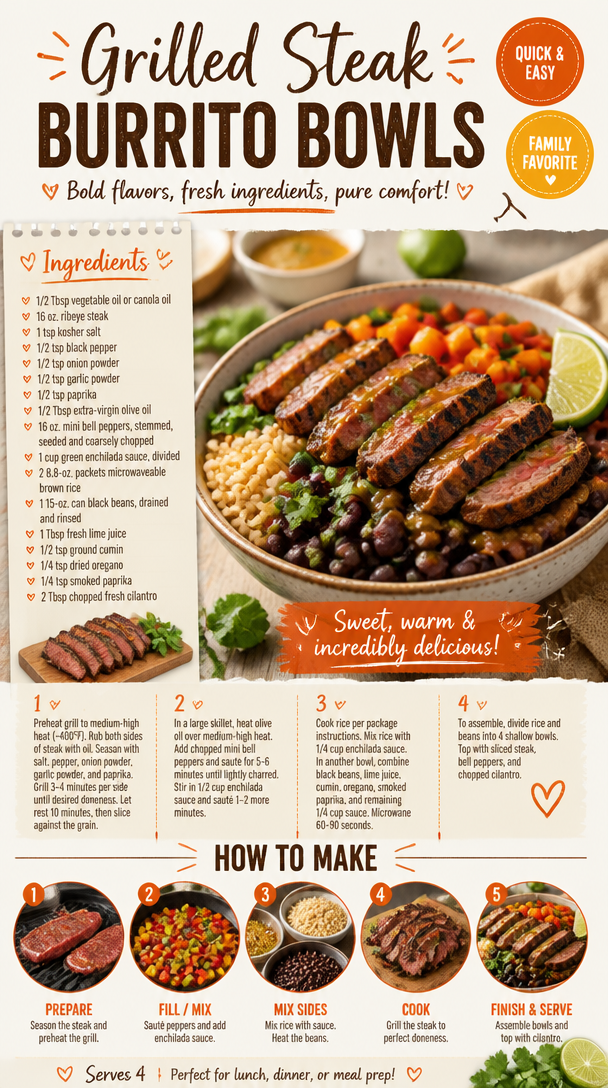 Grilled Steak Burrito Bowls