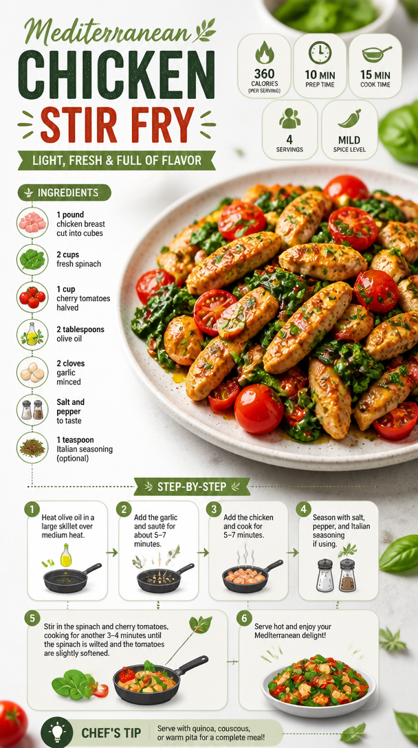 Mediterranean Chicken Stir Fry