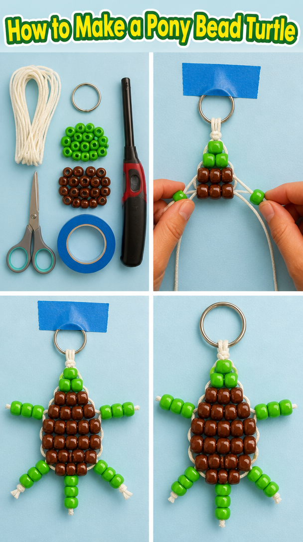 How to Make a Pony Bead Turtle