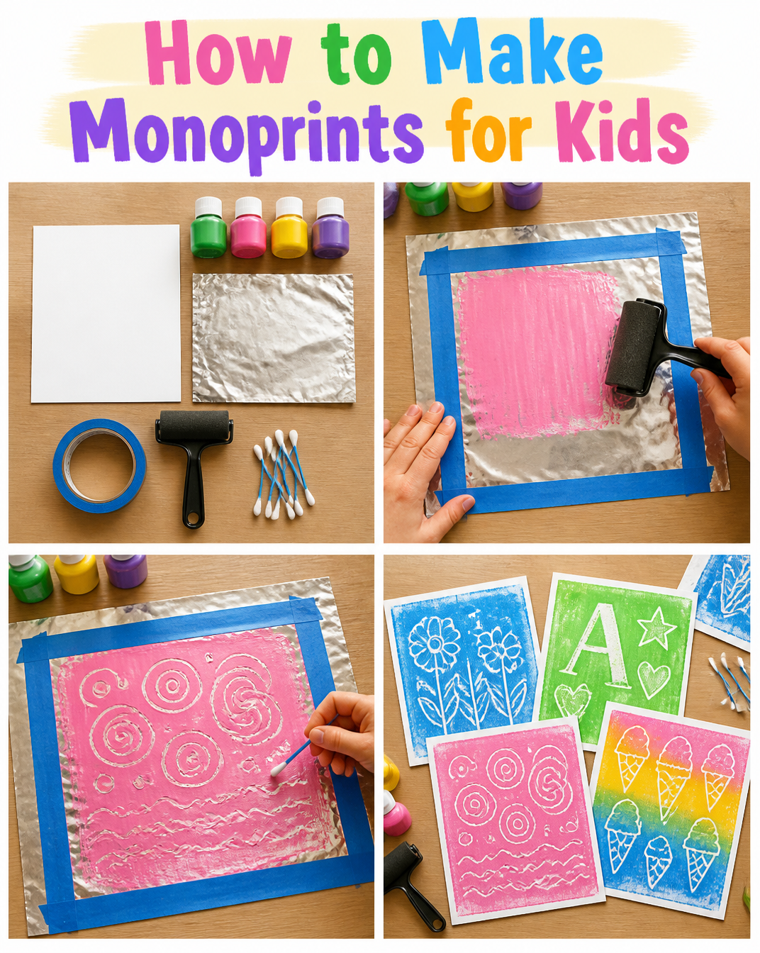 How to Make Monoprints for Kids