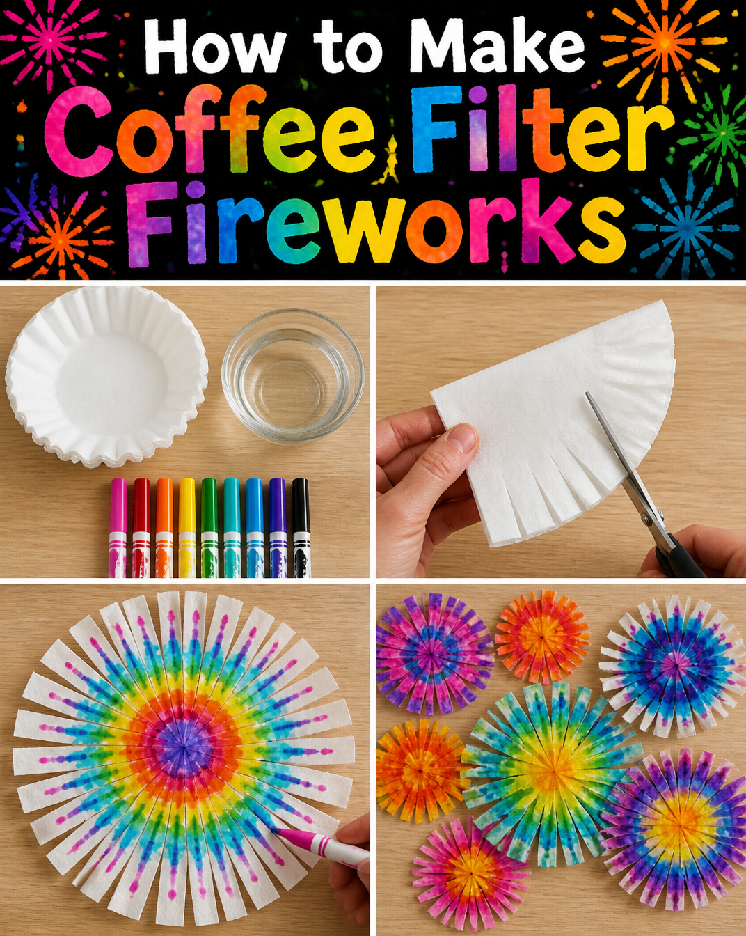 How to Make Coffee Filter Fireworks