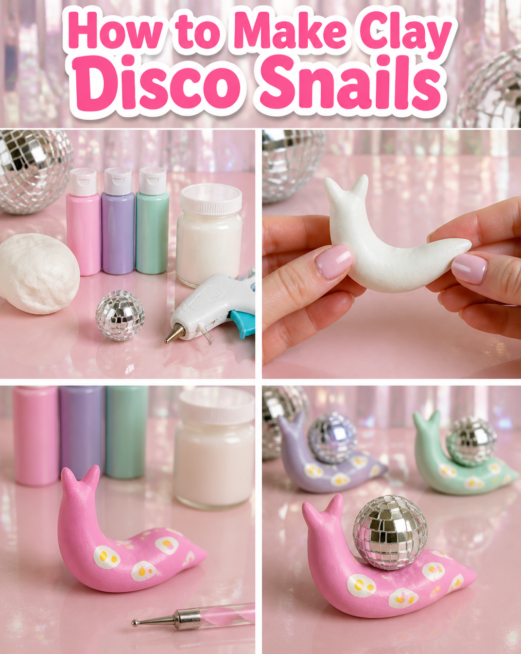 How to Make Clay Disco Snails
