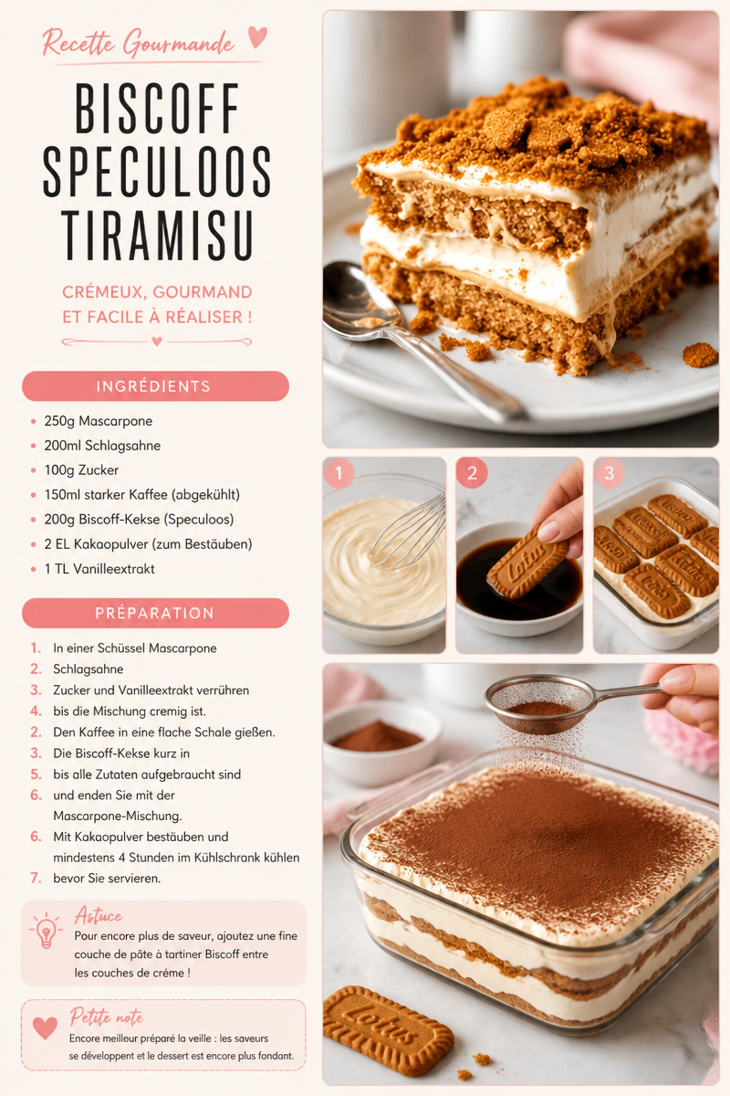 Tiramisu au Biscoff Speculoos