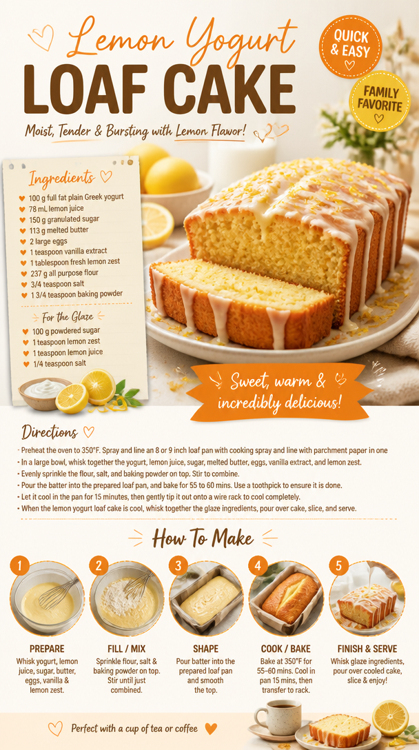 Lemon Yogurt Loaf Cake