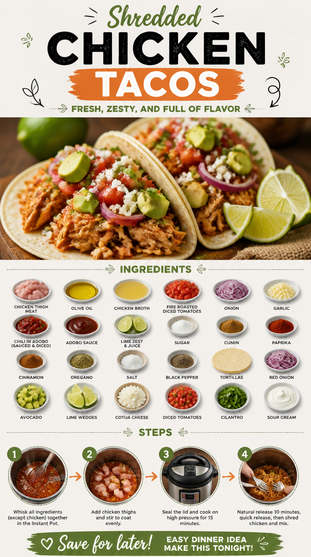 Shredded Chicken Tacos
