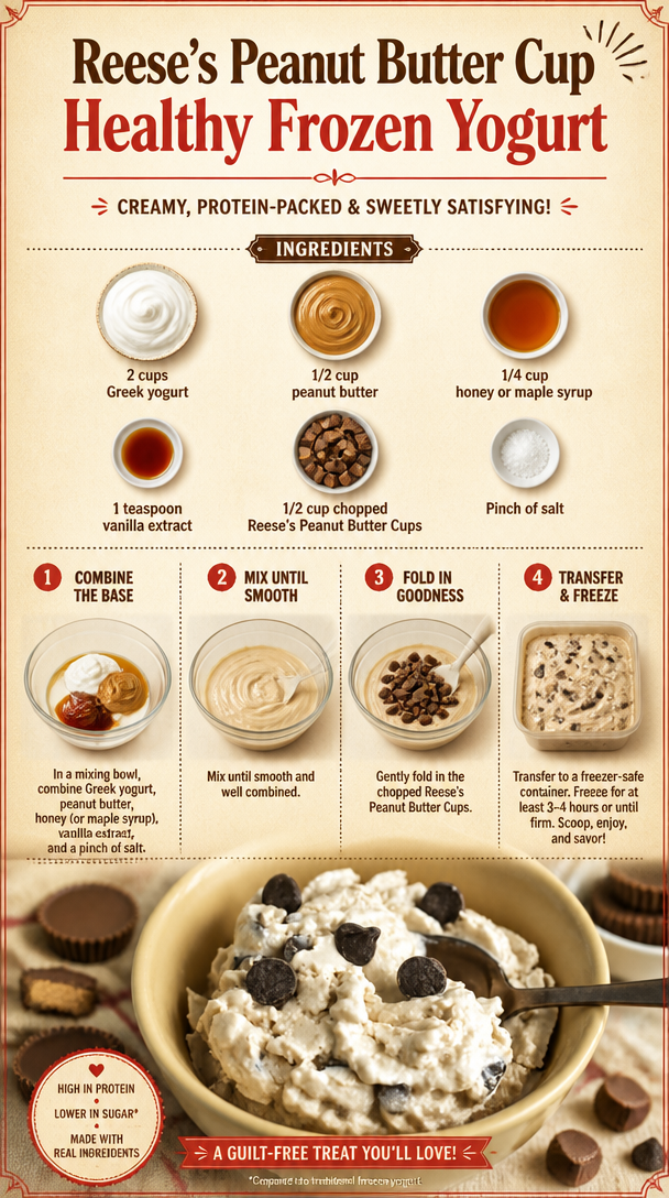Reese's Peanut Butter Cup Healthy Frozen Yogurt