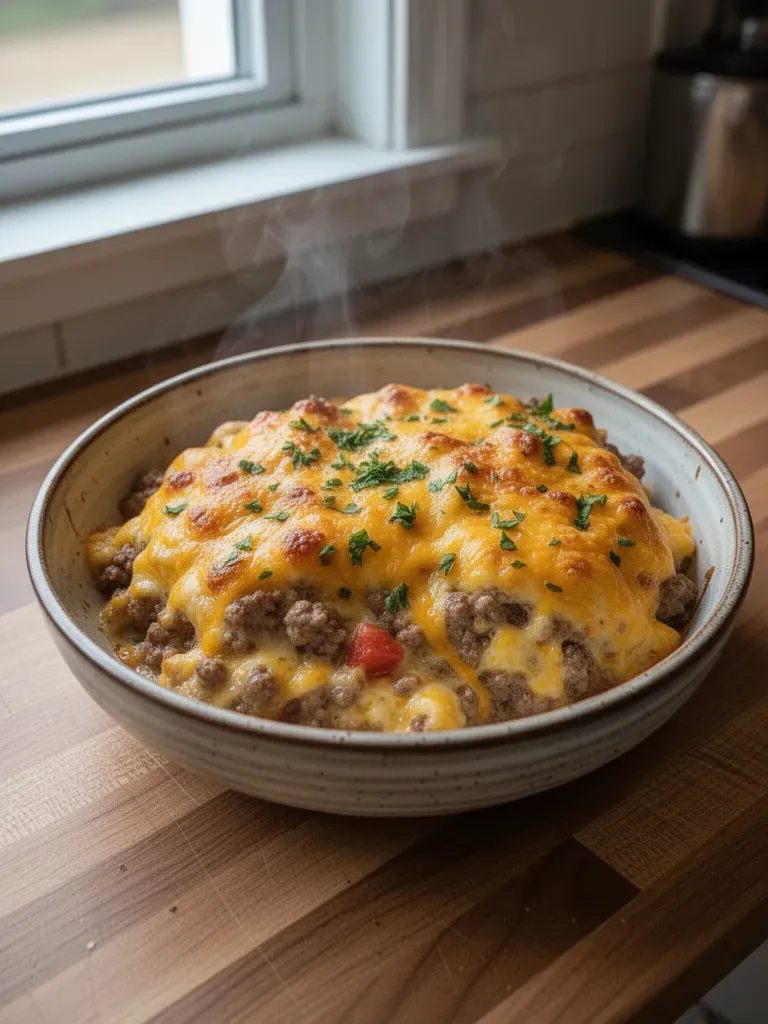 Cheddar Bay Hamburger Casserole