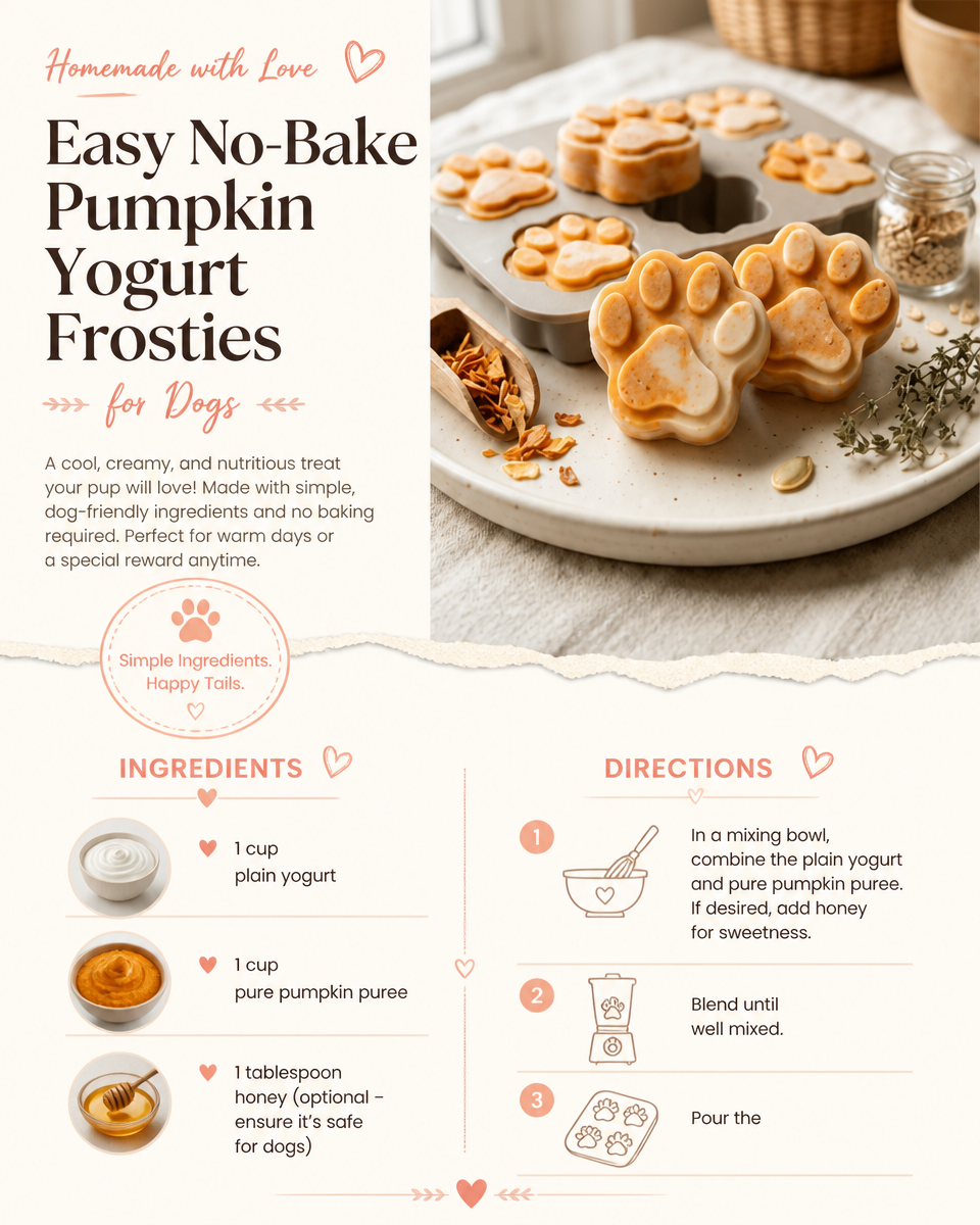 Easy No-Bake Pumpkin Yogurt Frosties for Dogs
