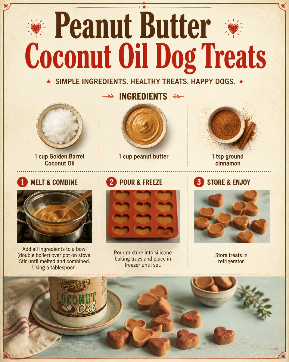 Peanut Butter Coconut Oil Dog Treats