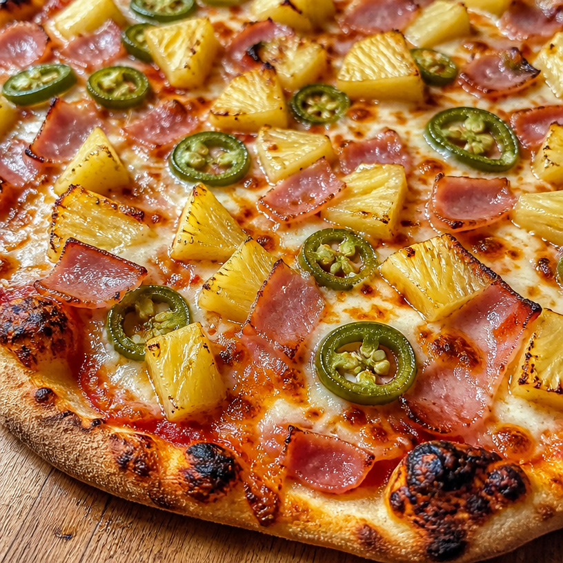 Homemade Hawaiian Pizza
