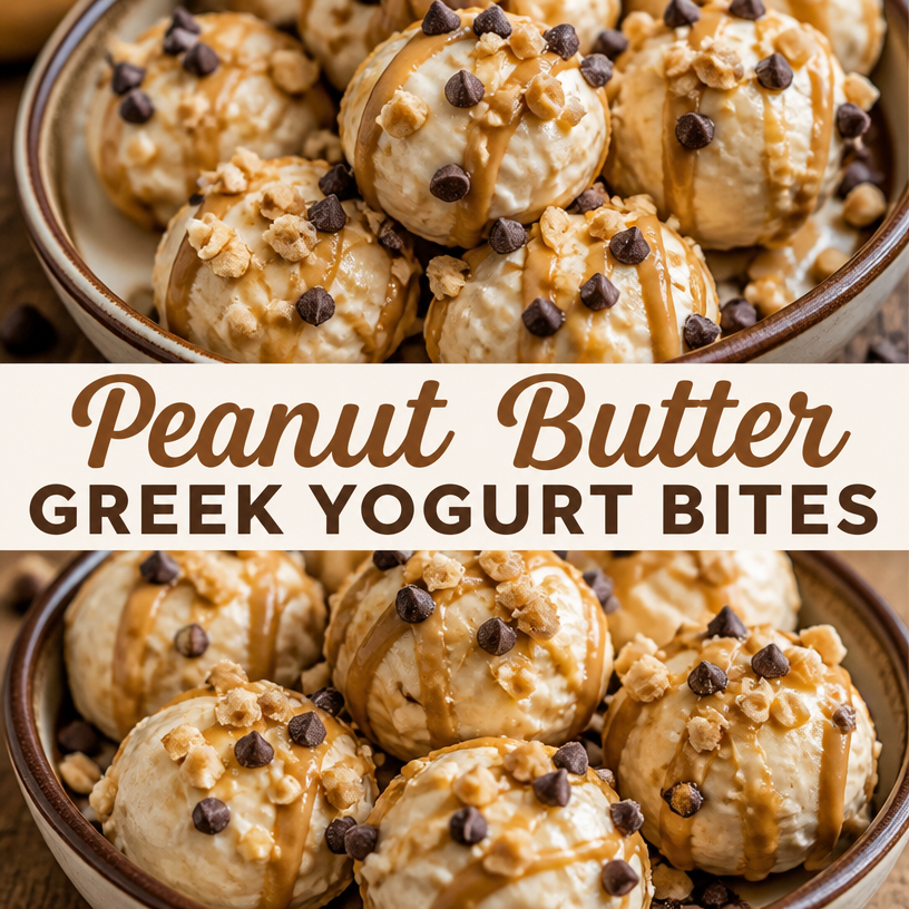 Peanut Butter Greek Yogurt Bites