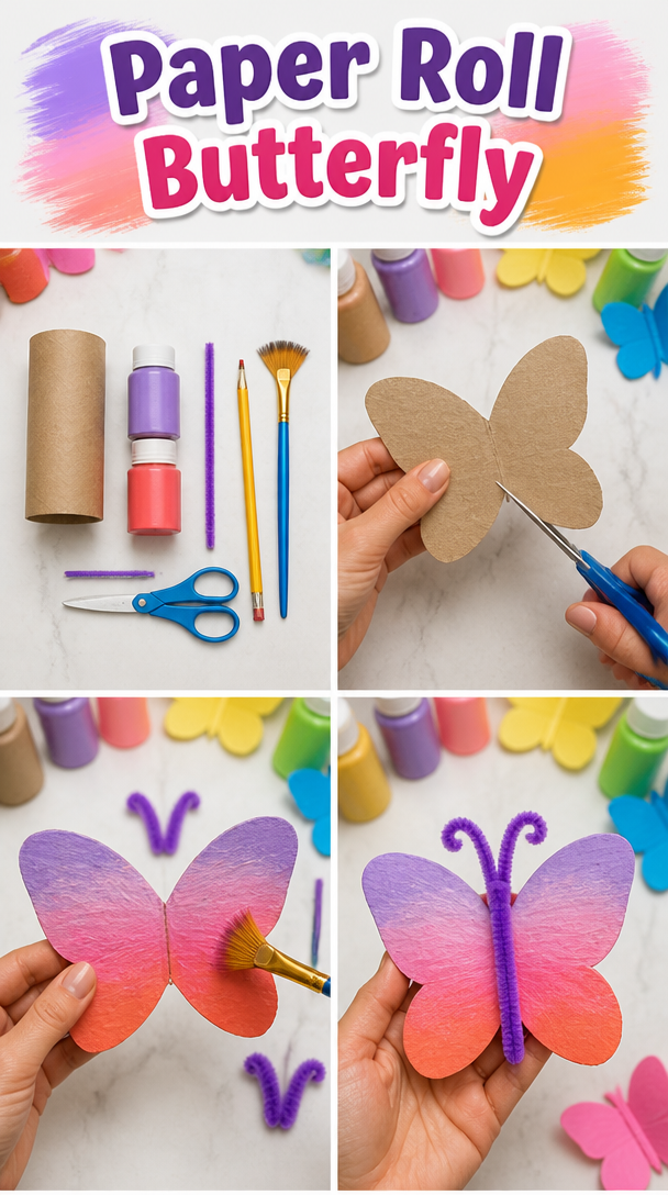 Paper Roll Butterfly