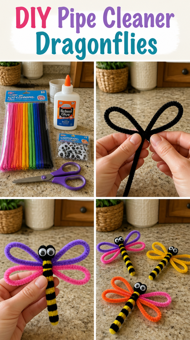 DIY Pipe Cleaner Dragonflies
