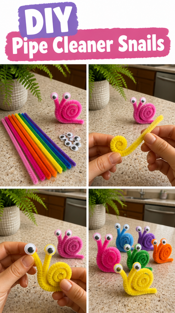 DIY Pipe Cleaner Snails
