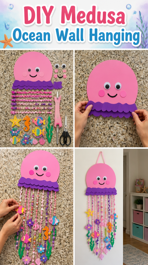 DIY Medusa Ocean Wall Hanging