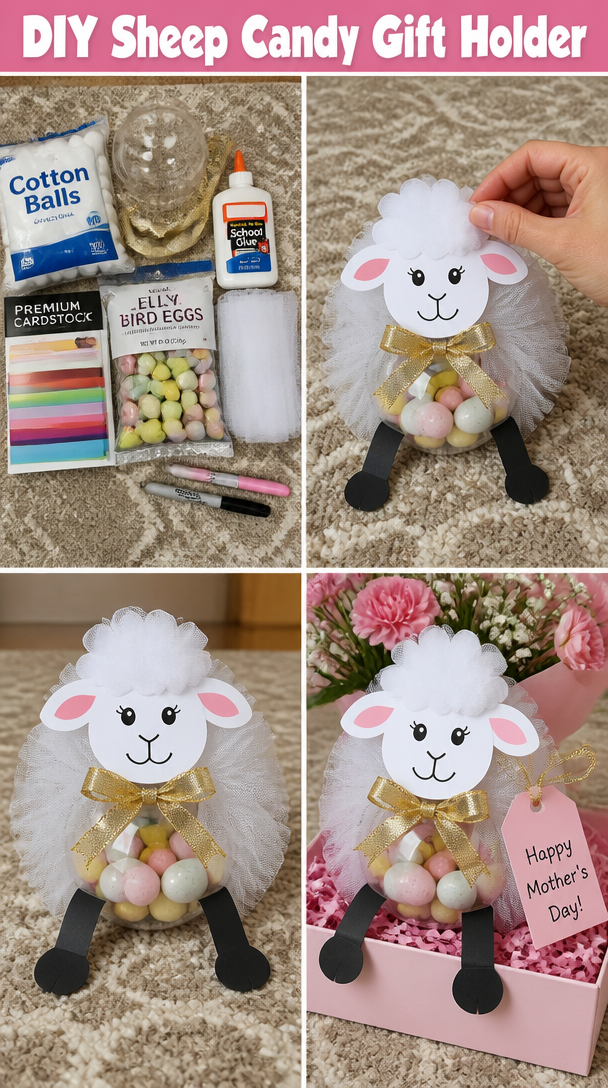 DIY Sheep Candy Gift Holder