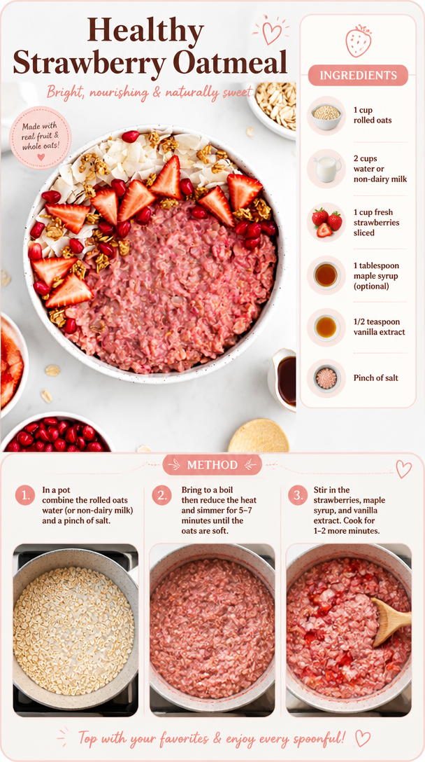 Healthy Strawberry Oatmeal