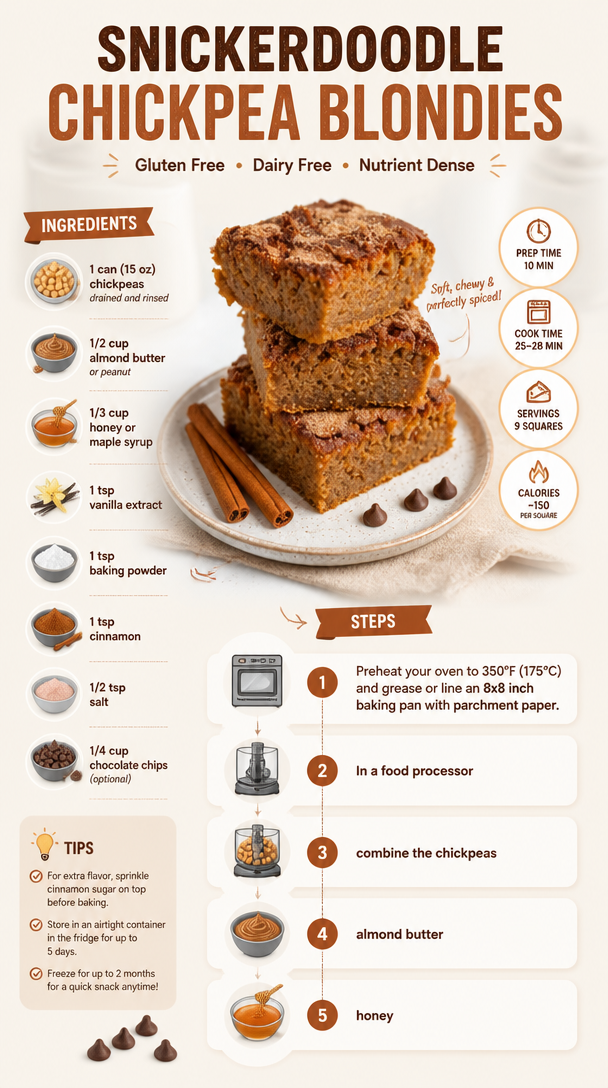 Snickerdoodle Chickpea Blondies