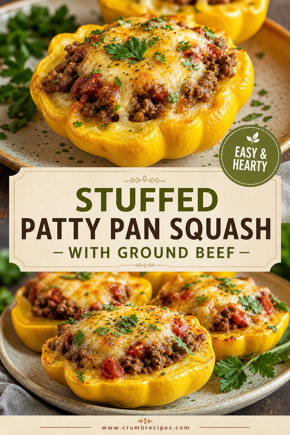 Stuffed Patty Pan Squash with Ground Beef - Easy Recipe stuffed patty pan squash Stuffed Patty Pan Squash with Ground Beef - Easy Recipe