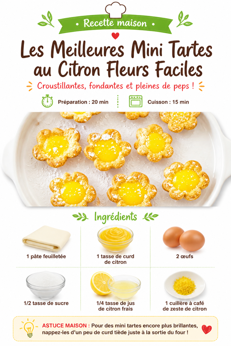 The Best Easy Lemon Flower Mini Tarts