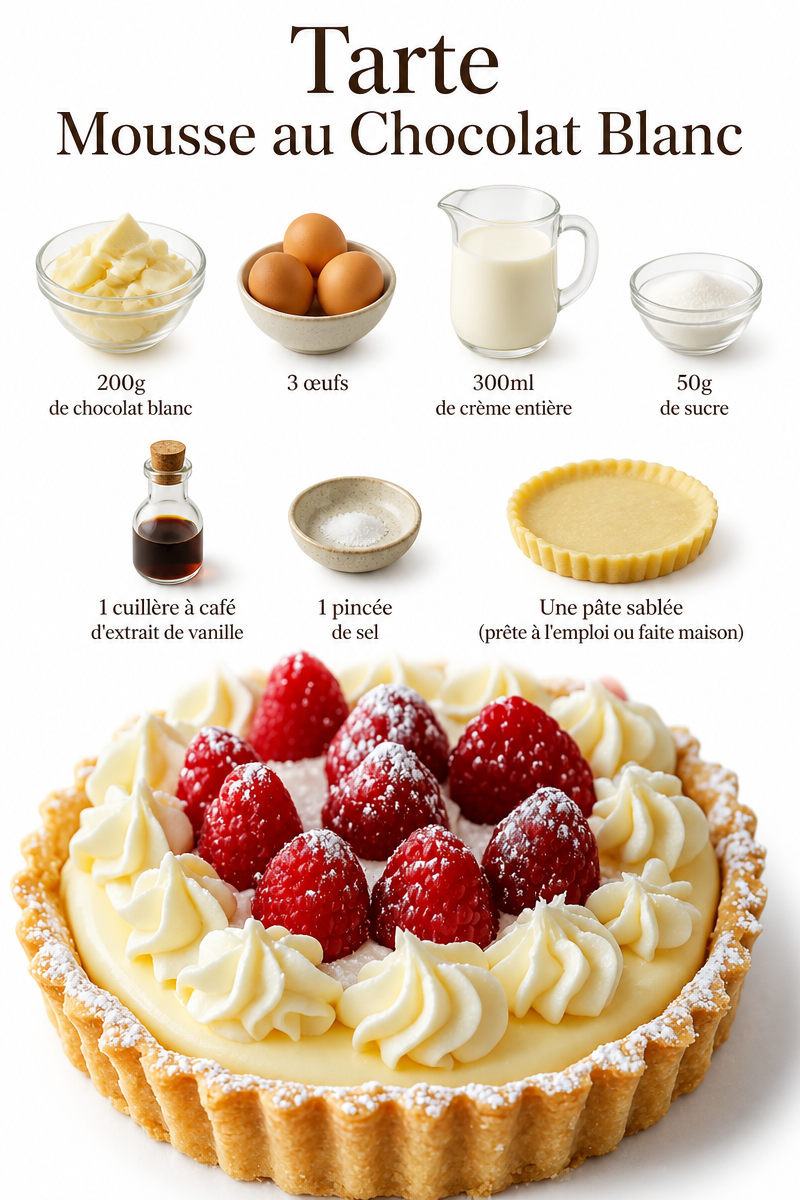 Tarte Mousse au Chocolat Blanc