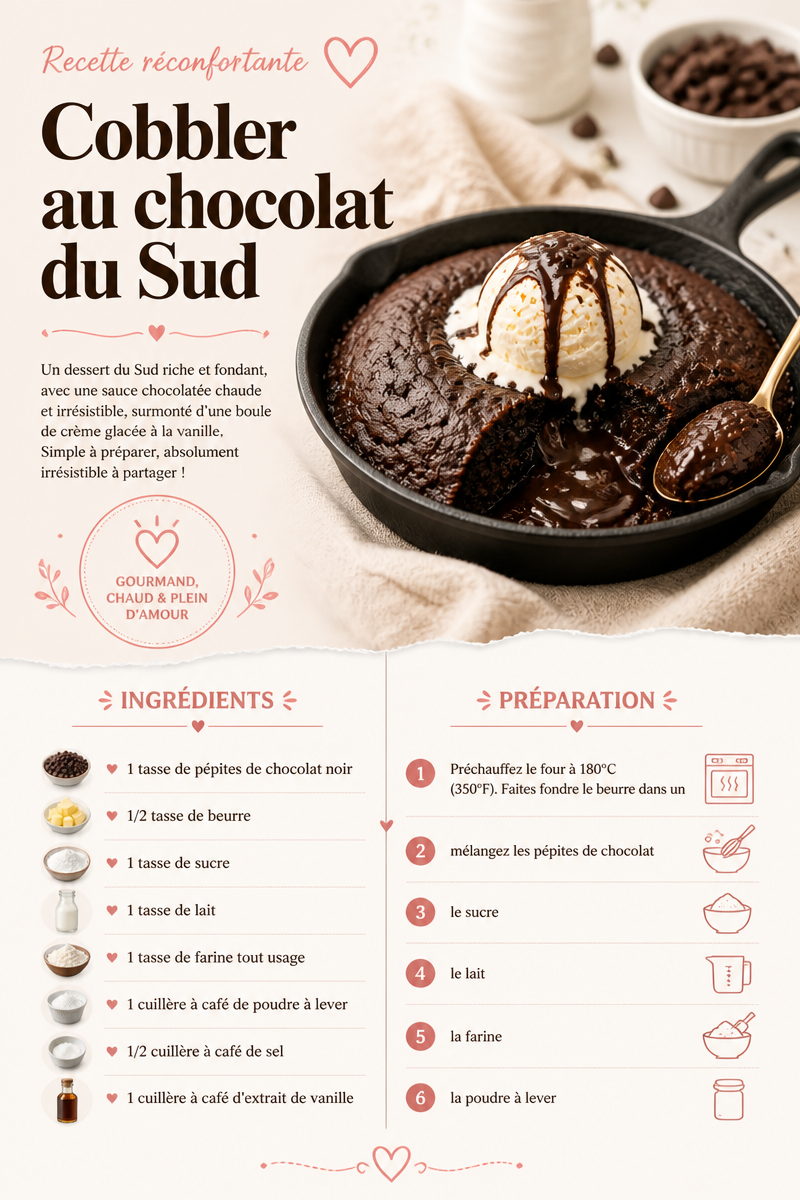 Cobbler au chocolat du Sud