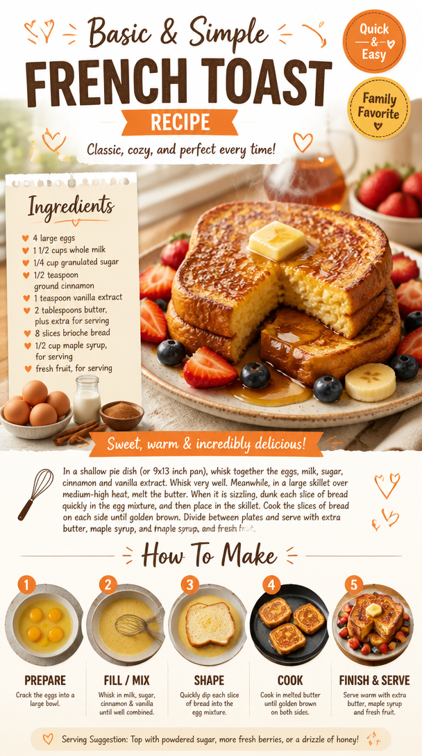 Basic & Simple French Toast Recipe
