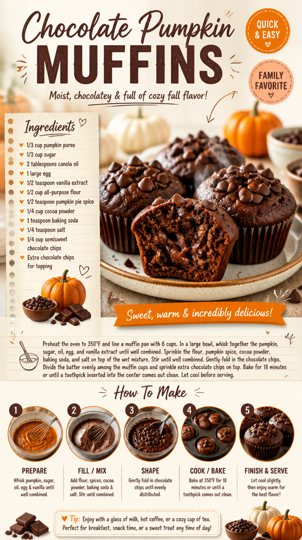 Chocolate Pumpkin Muffins